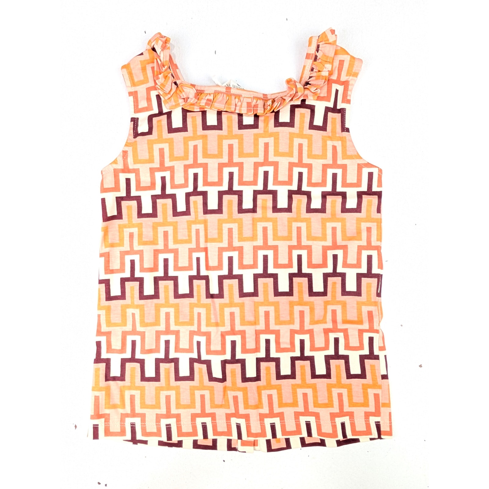 Kate Quinn Girl's 8 Geo Tank Top - Coral/Burgundy — image 3 of 3